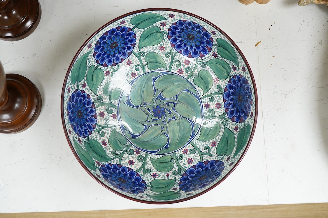 Louise and Alfred Powell with Millicent Taplin for Wedgwood - A large 'Persian' lustre pottery bowl, c.1930, 14cm high x 35cm diameter